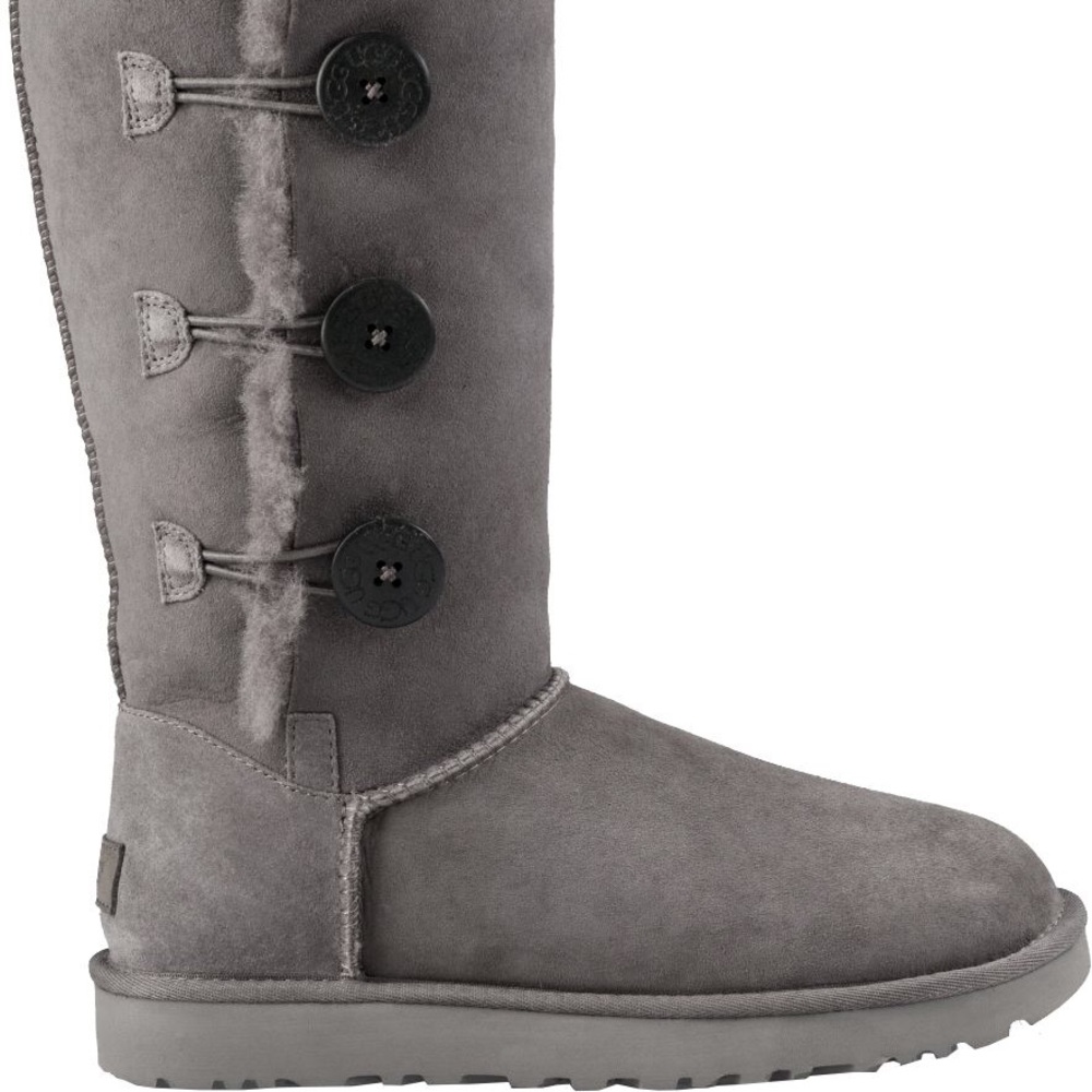 Gray UGG Australia boots with three buttons WOMENS
